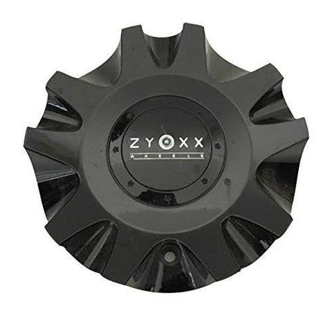 Zyoxx Wheels ZX-7 Black Wheel Center Cap - The Center Cap Store